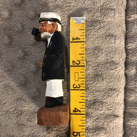 Vintage Sailor Hand Carved/Painted Wood Carving Excellent Condition - Picture 10 of 11